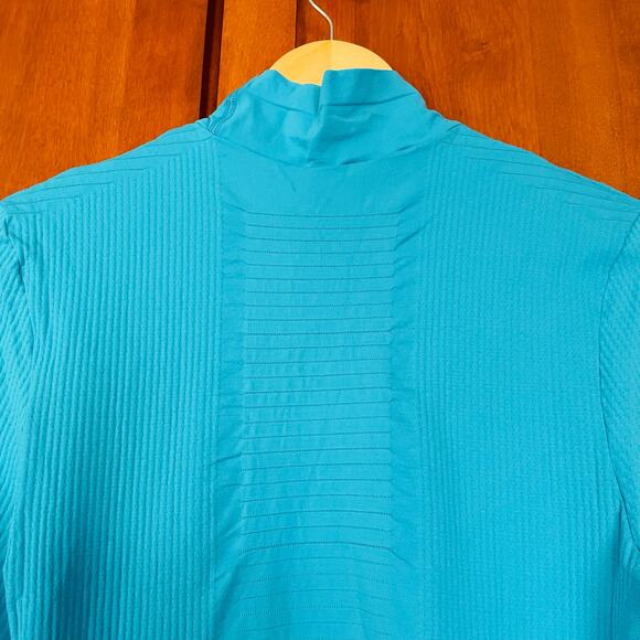 Salomon Essential Warm Top Base Layer Mock Neck Long Sleeve Blue Size Large NEW - Picture 7 of 10